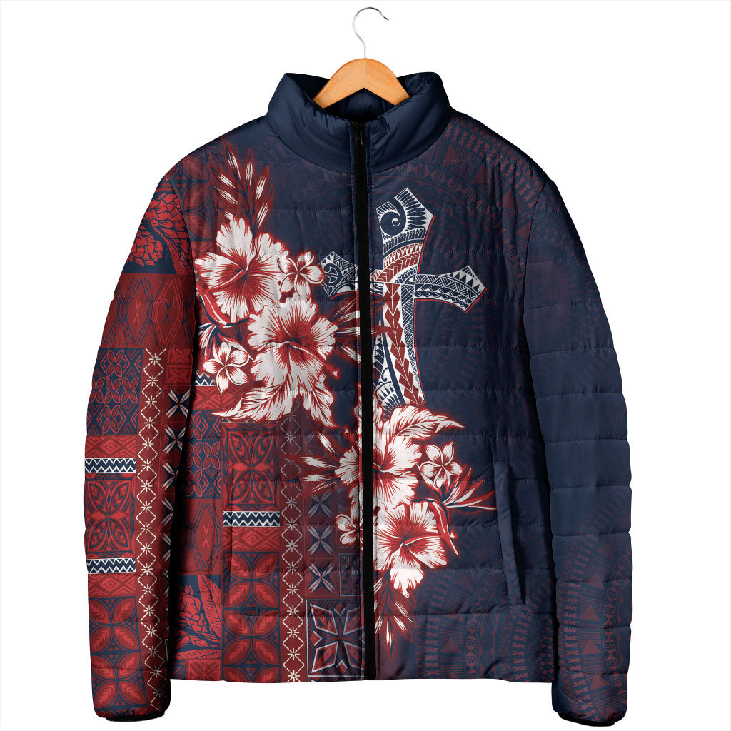 Samoa AIGA Mamanu Siapo Malu Motifs Padded Jacket Flag Color