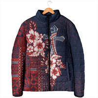 Samoa AIGA Mamanu Siapo Malu Motifs Padded Jacket Flag Color