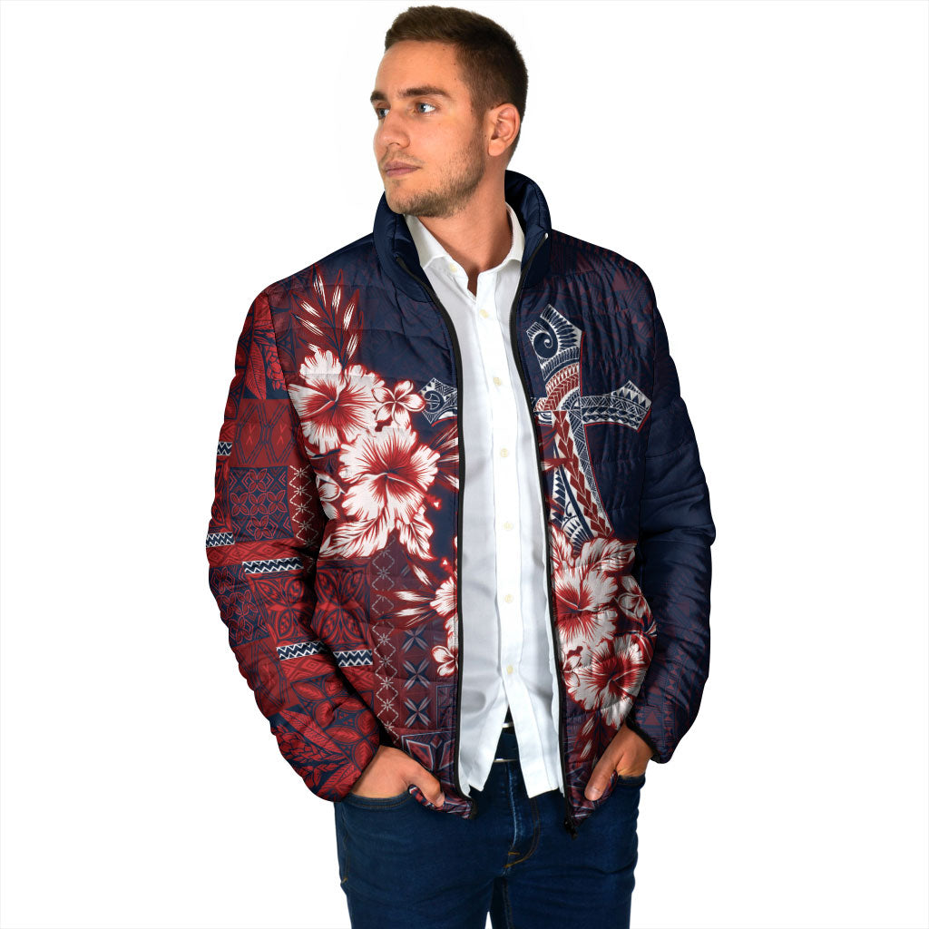 Samoa AIGA Mamanu Siapo Malu Motifs Padded Jacket Flag Color
