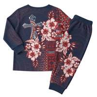 Samoa AIGA Mamanu Siapo Malu Motifs Christmas Pajama Set Flag Color