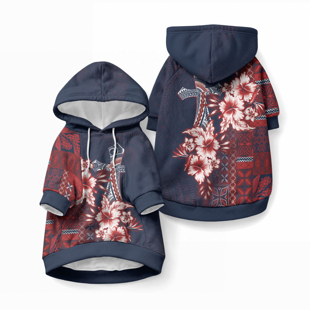 Samoa AIGA Mamanu Siapo Malu Motifs Pet Hoodie Flag Color