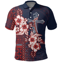 Samoa AIGA Mamanu Siapo Malu Motifs Polo Shirt Flag Color
