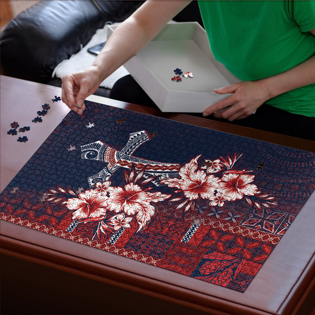 Samoa AIGA Mamanu Siapo Malu Motifs Puzzle Flag Color