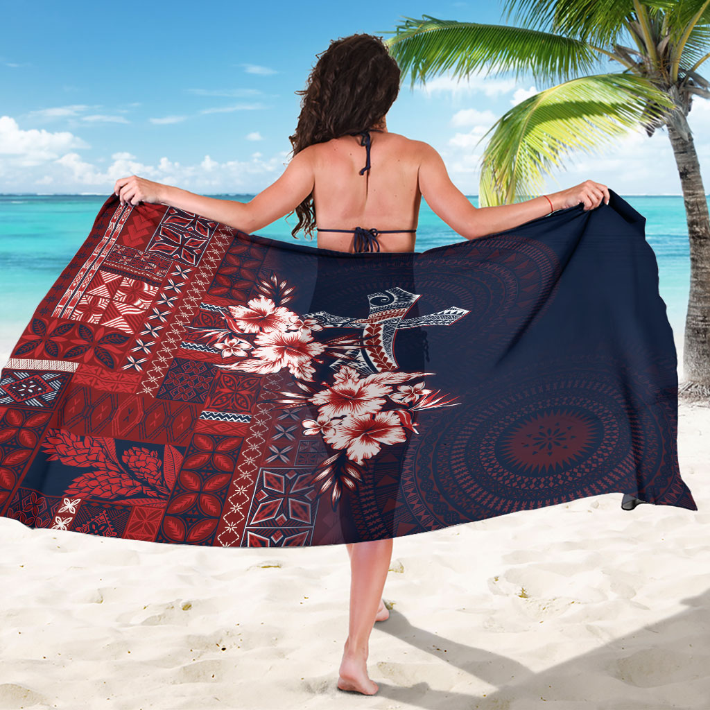 Samoa AIGA Mamanu Siapo Malu Motifs Sarong Flag Color