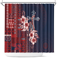 Samoa AIGA Mamanu Siapo Malu Motifs Shower Curtain Flag Color