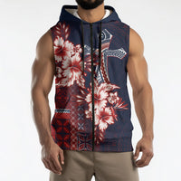 Samoa AIGA Mamanu Siapo Malu Motifs Sleeveless Zip Hoodie Flag Color