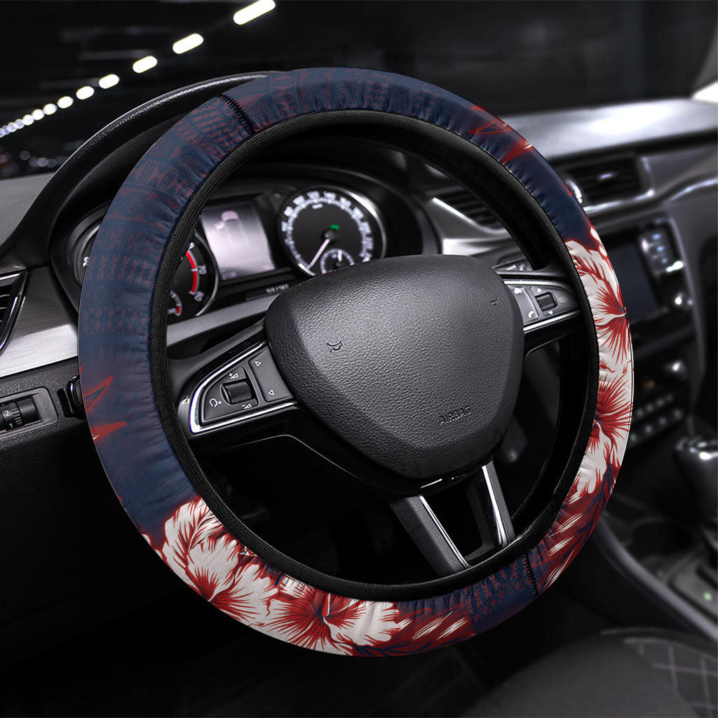 Samoa AIGA Mamanu Siapo Malu Motifs Steering Wheel Cover Flag Color