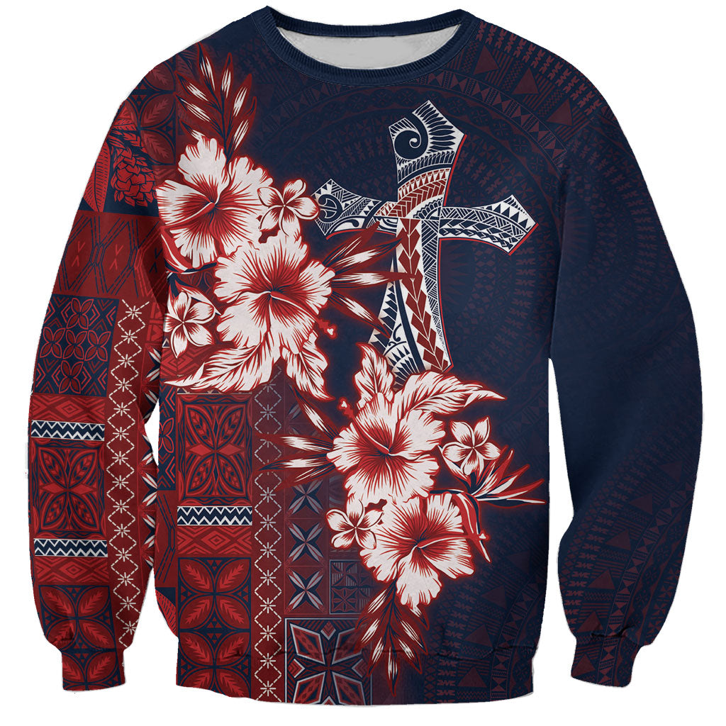 Samoa AIGA Mamanu Siapo Malu Motifs Sweatshirt Flag Color