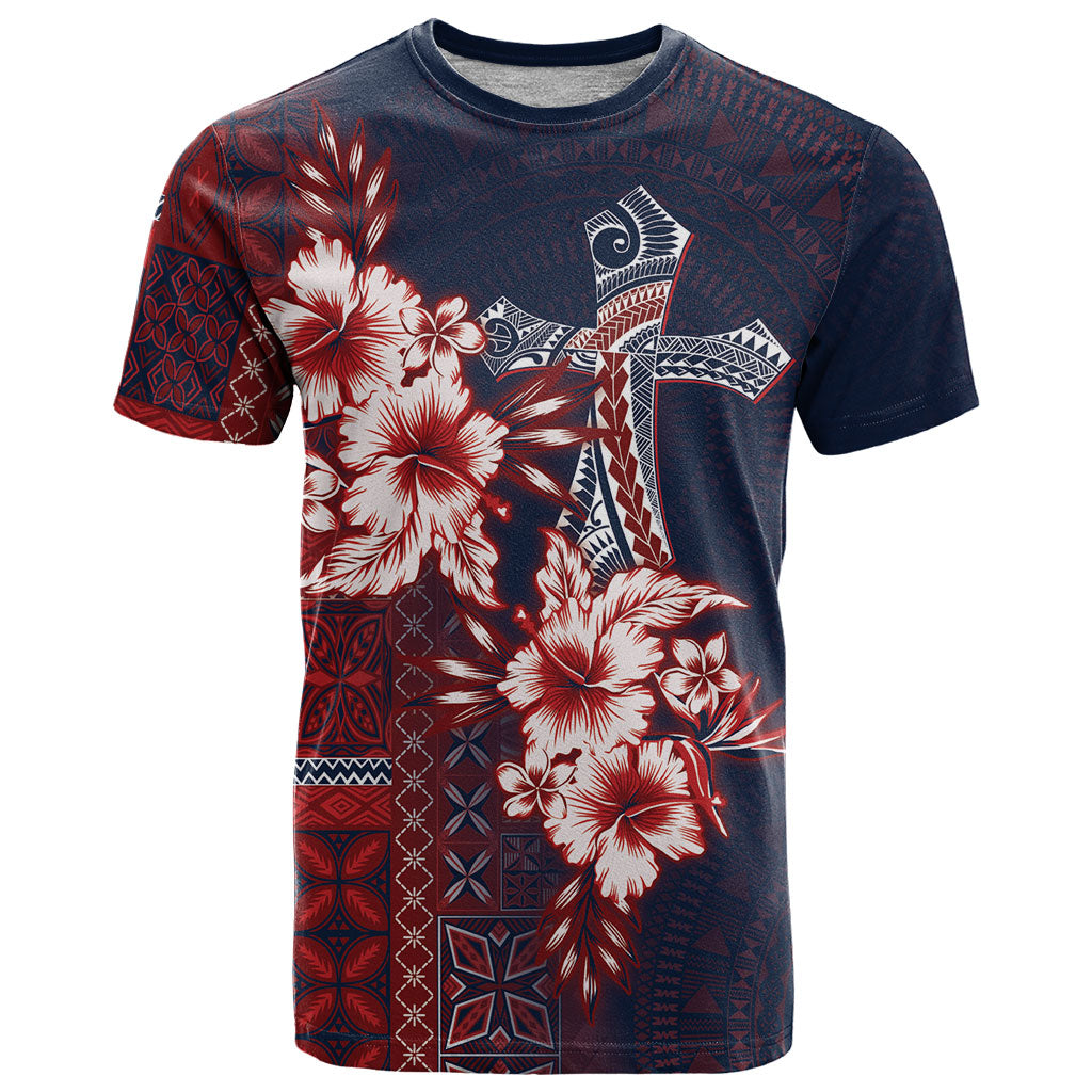 Samoa AIGA Mamanu Siapo Malu Motifs T Shirt Flag Color