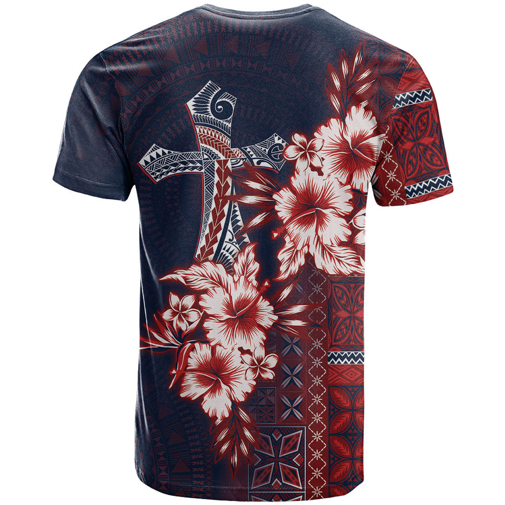 Samoa AIGA Mamanu Siapo Malu Motifs T Shirt Flag Color