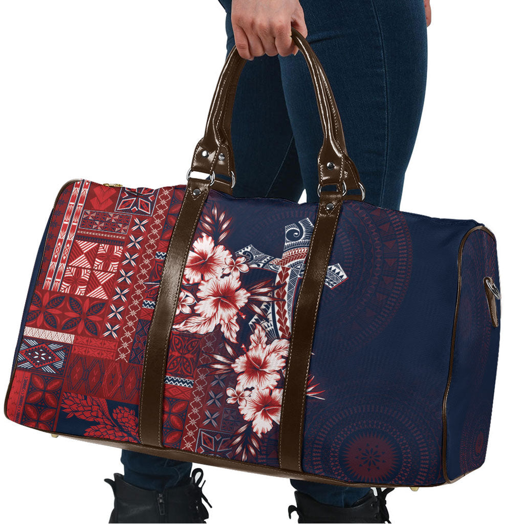 Samoa AIGA Mamanu Siapo Malu Motifs Travel Bag Flag Color