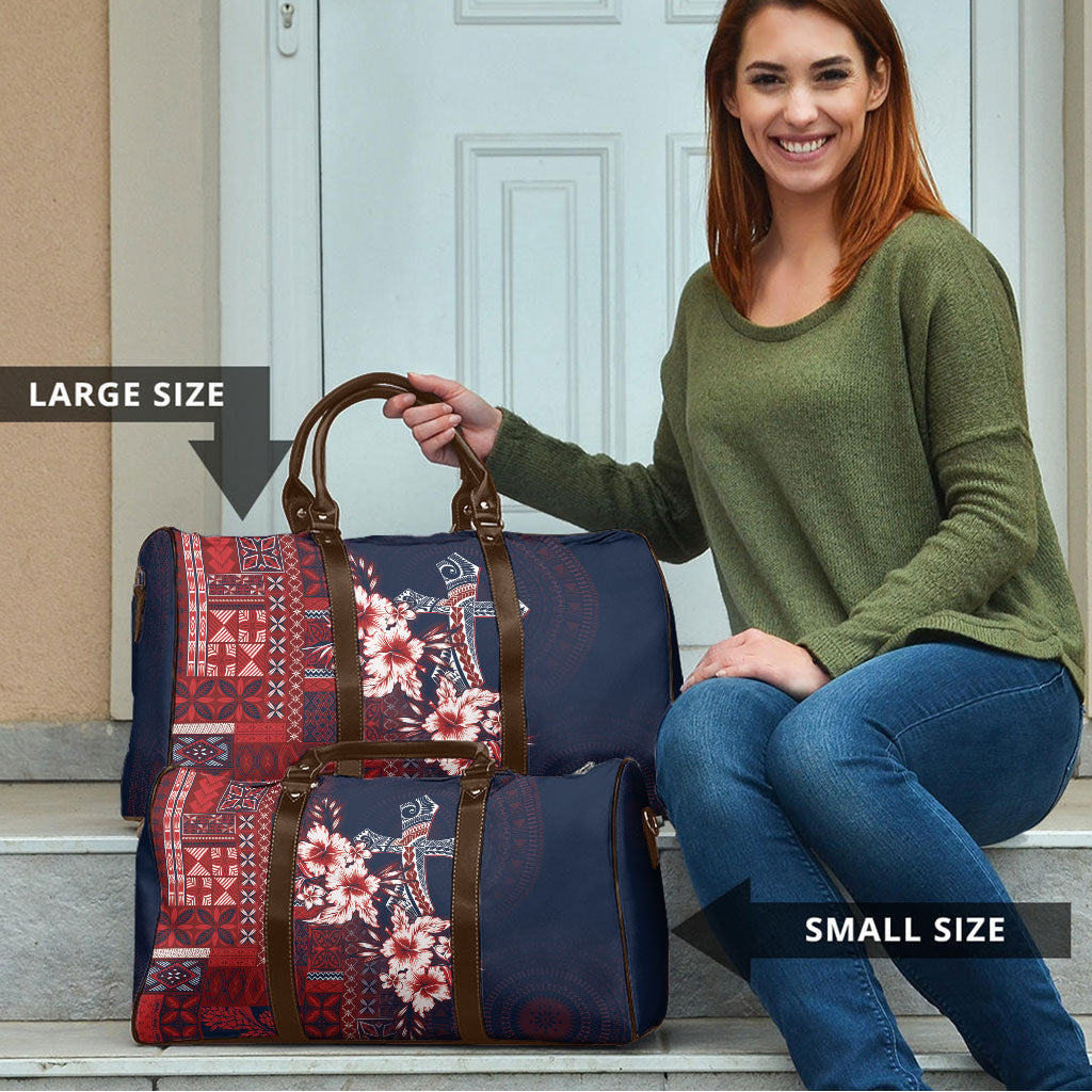 Samoa AIGA Mamanu Siapo Malu Motifs Travel Bag Flag Color