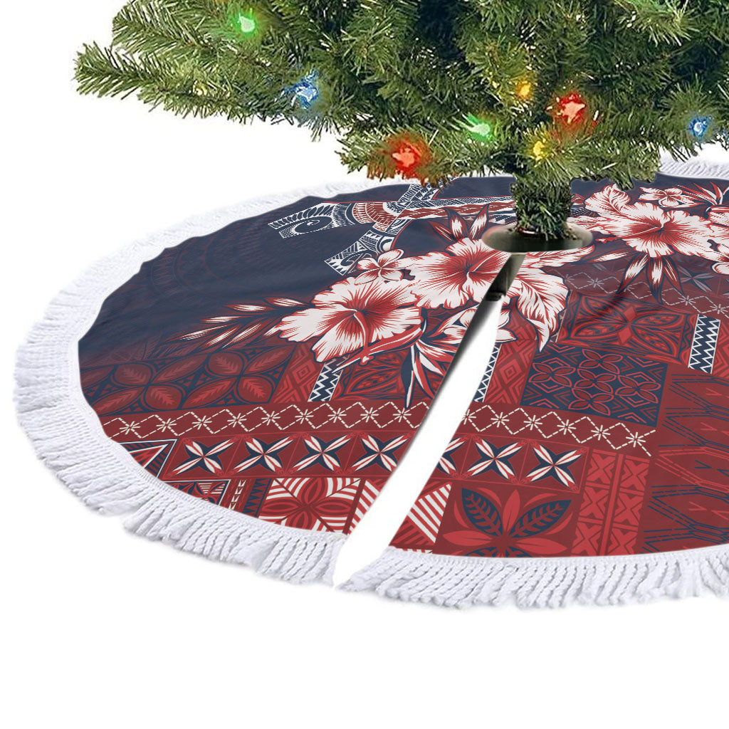 Samoa AIGA Mamanu Siapo Malu Motifs Tree Skirt Flag Color
