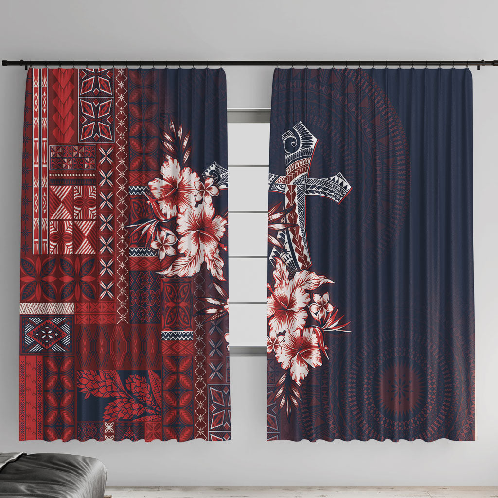 Samoa AIGA Mamanu Siapo Malu Motifs Window Curtain Flag Color
