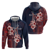 Samoa AIGA Mamanu Siapo Malu Motifs Zip Hoodie Flag Color