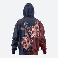 Samoa AIGA Mamanu Siapo Malu Motifs Zip Hoodie Flag Color
