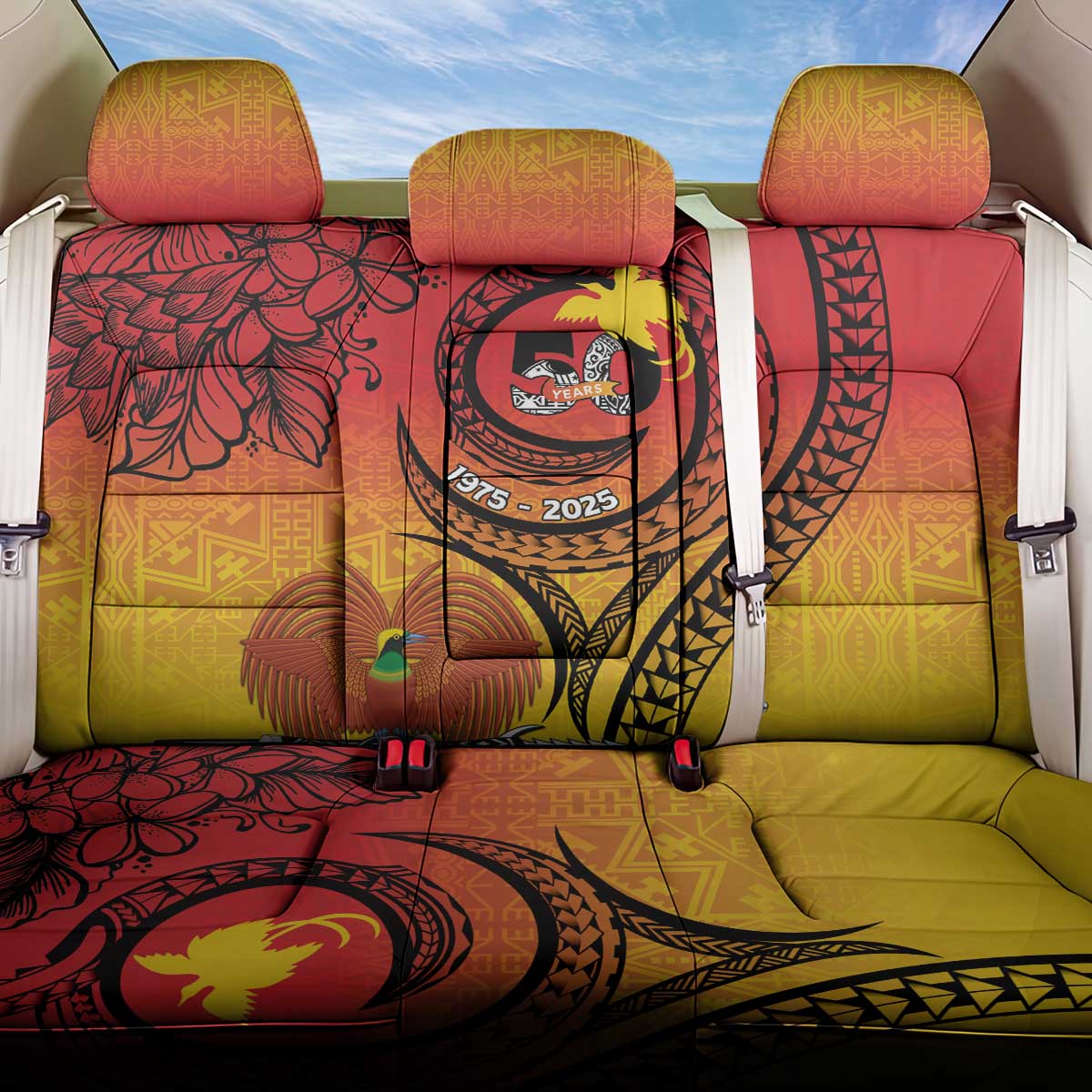 Papua New Guinea 50 Years Back Car Seat Cover Motuan Motifs
