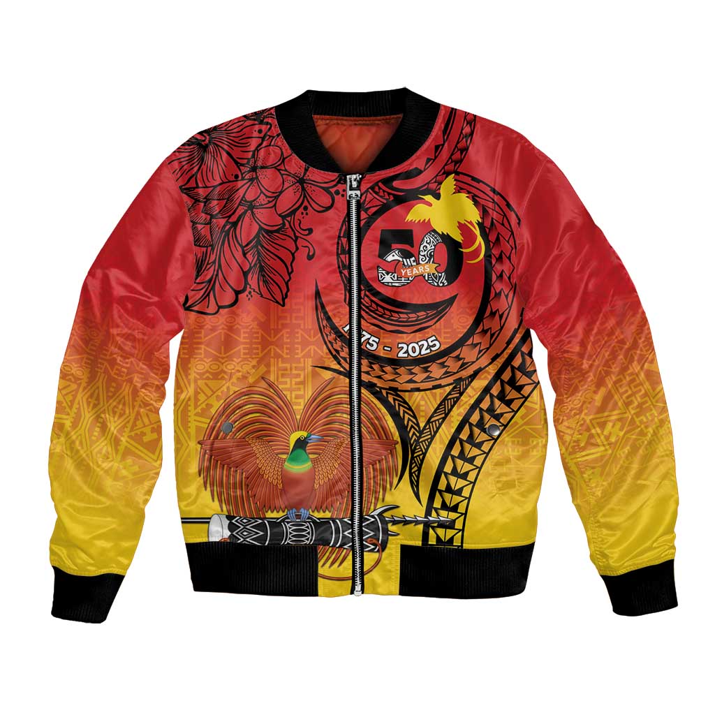 Papua New Guinea 50 Years Bomber Jacket Motuan Motifs
