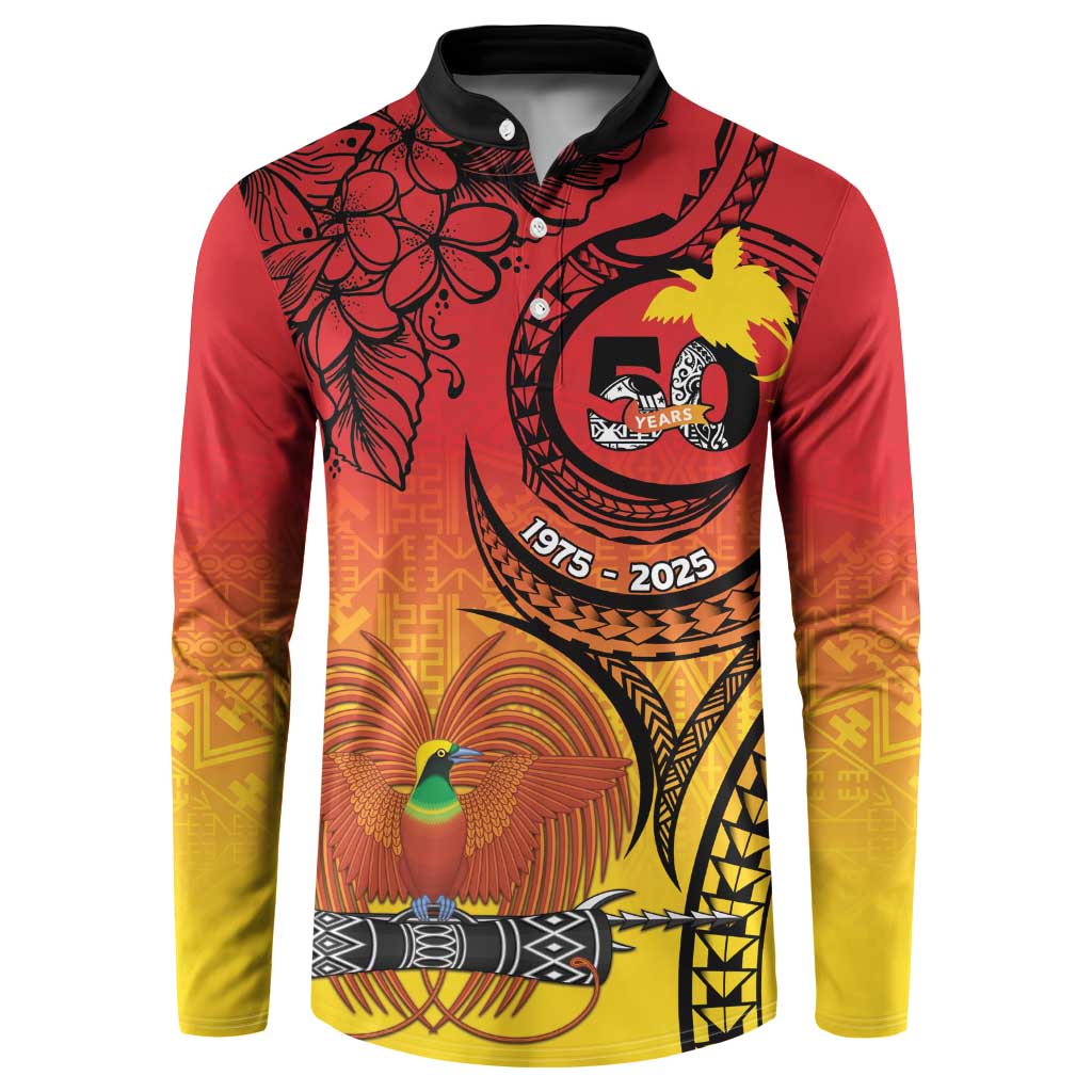 Papua New Guinea 50 Years Button Sweatshirt Motuan Motifs
