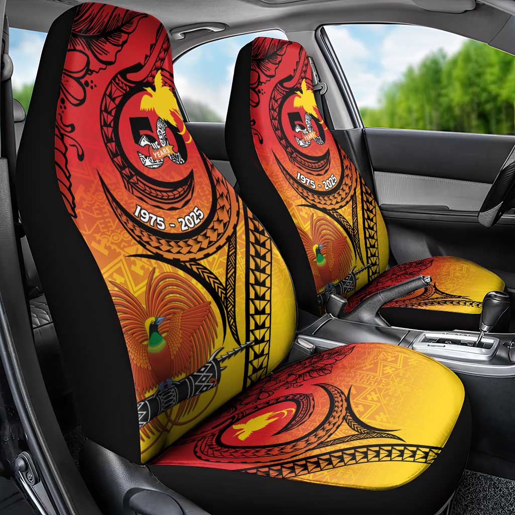Papua New Guinea 50 Years Car Seat Cover Motuan Motifs