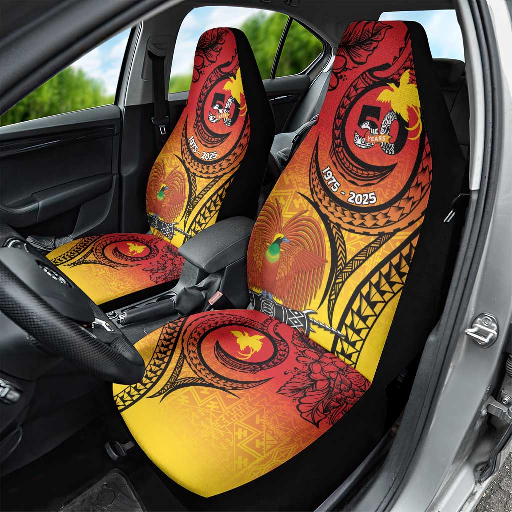 Papua New Guinea 50 Years Car Seat Cover Motuan Motifs