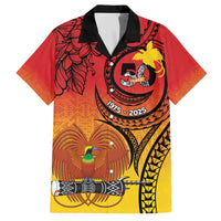 Papua New Guinea 50 Years Family Matching Off The Shoulder Long Sleeve Dress and Hawaiian Shirt Motuan Motifs