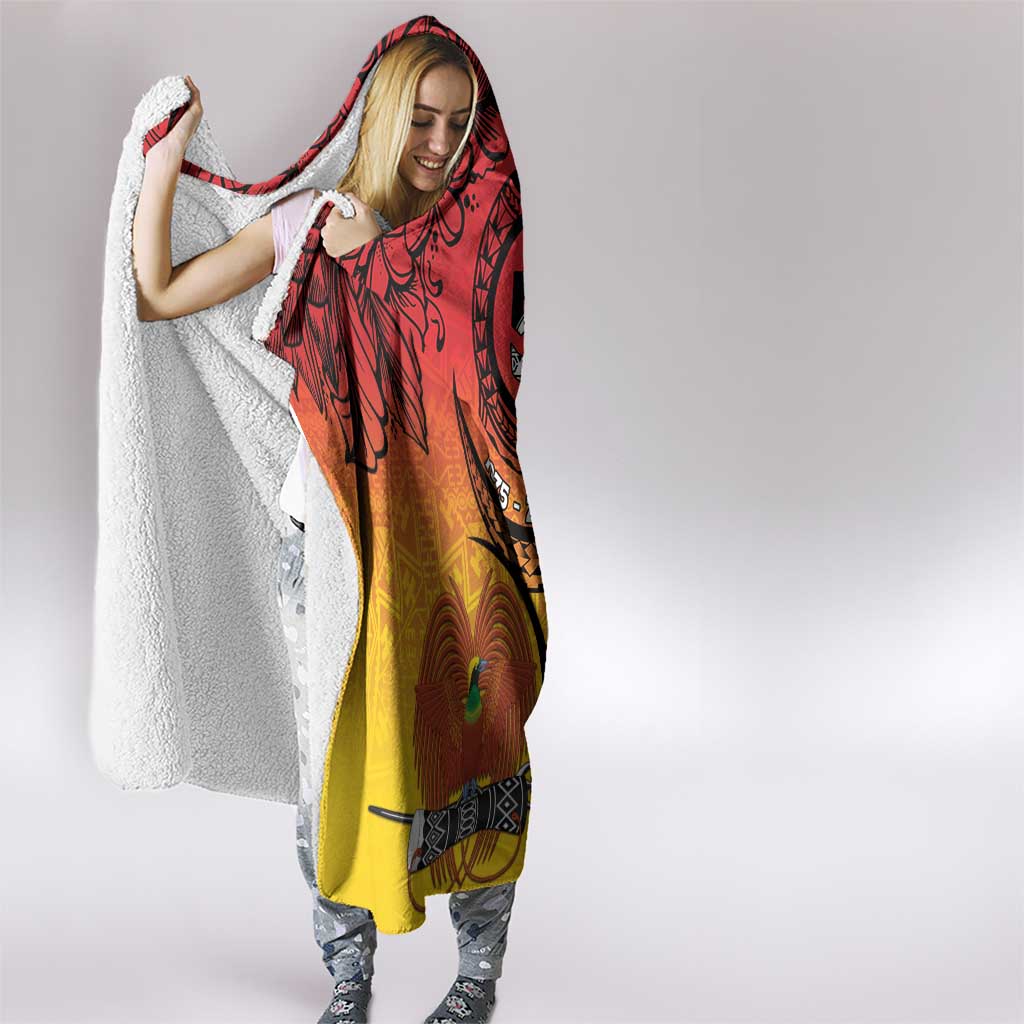Papua New Guinea 50 Years Hooded Blanket Motuan Motifs