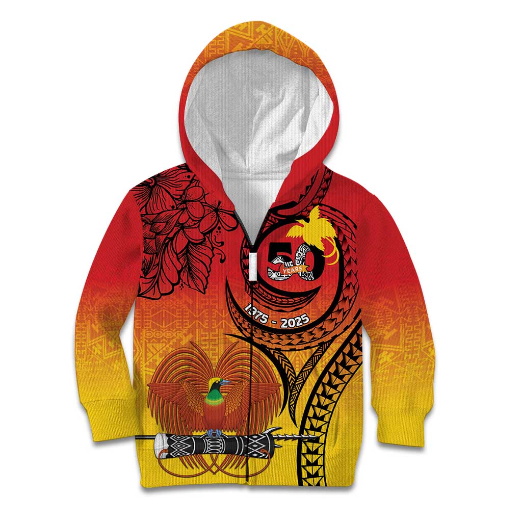 Papua New Guinea 50 Years Kid Hoodie Motuan Motifs