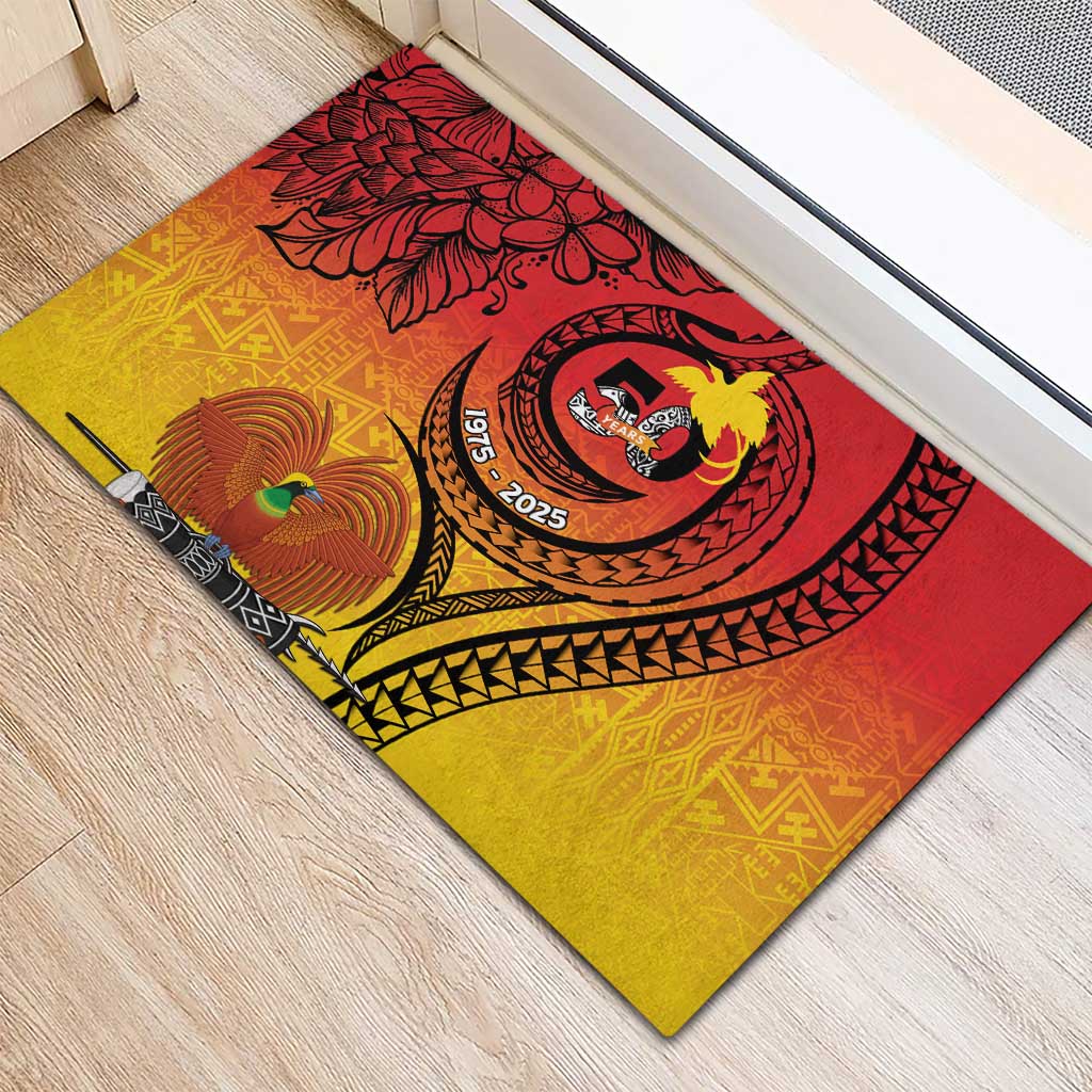 Papua New Guinea 50 Years Rubber Doormat Motuan Motifs LT7 - Polynesian Pride
