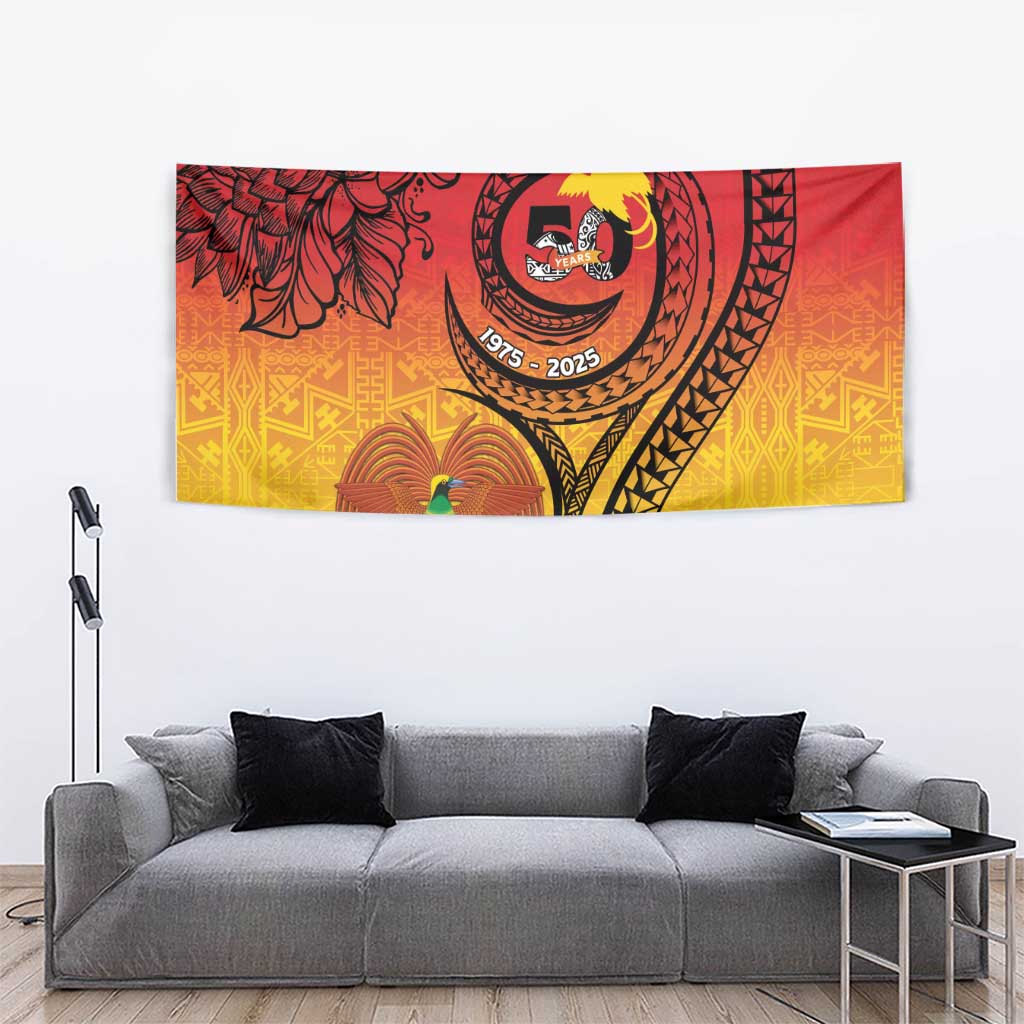 Papua New Guinea 50 Years Tapestry Motuan Motifs