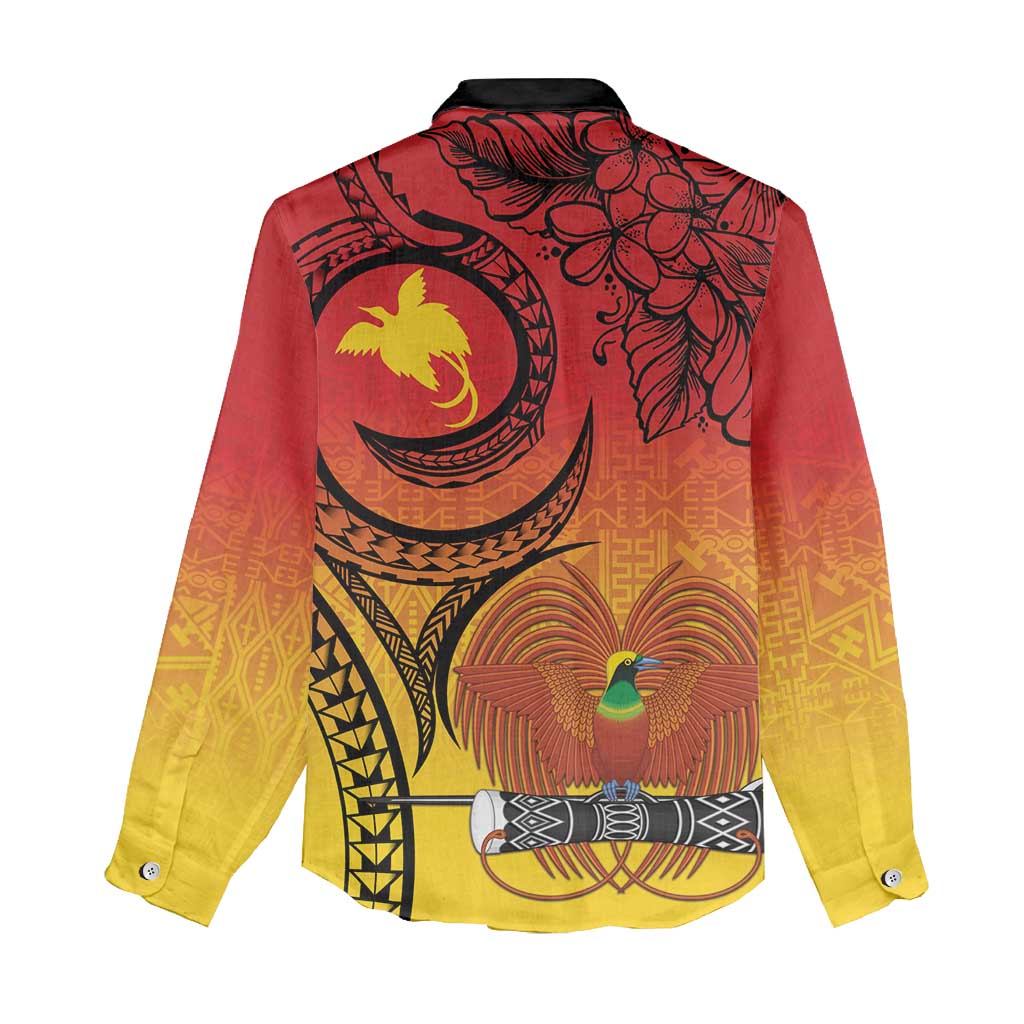 Papua New Guinea 50 Years Women Casual Shirt Motuan Motifs