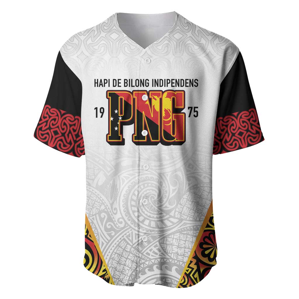 Personalized Papua New Guinea Baseball Jersey Hapi De bilong Indipendens PNG
