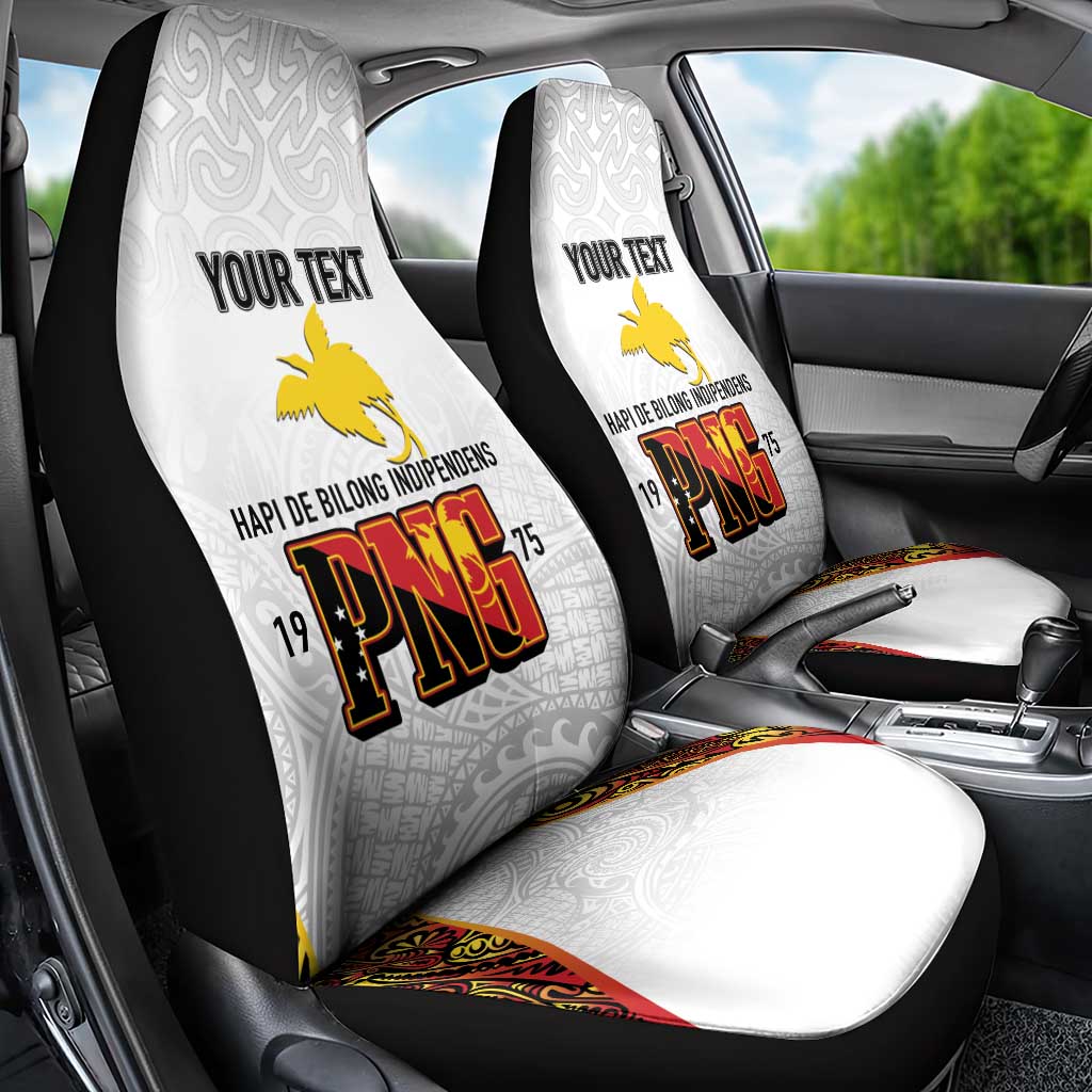 Personalized Papua New Guinea Car Seat Cover Hapi De bilong Indipendens PNG