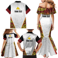 Personalized Papua New Guinea Family Matching Mermaid Dress and Hawaiian Shirt Hapi De bilong Indipendens PNG LT7 - Polynesian Pride