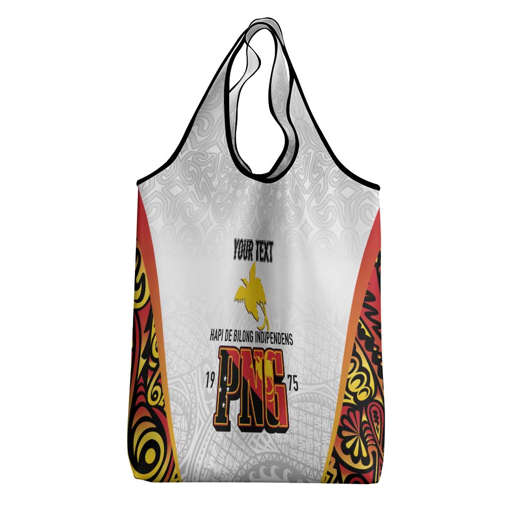 Personalized Papua New Guinea Grocery Bag Hapi De bilong Indipendens PNG