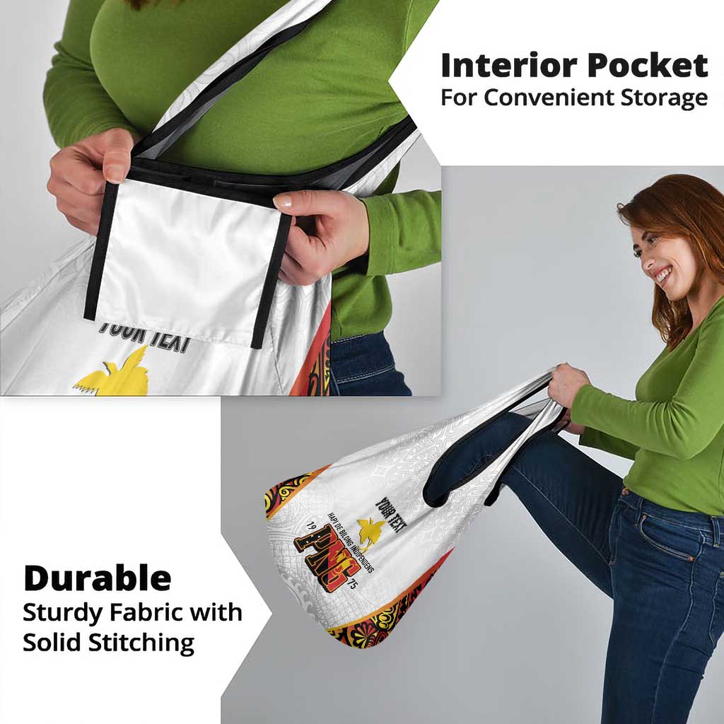 Personalized Papua New Guinea Grocery Bag Hapi De bilong Indipendens PNG