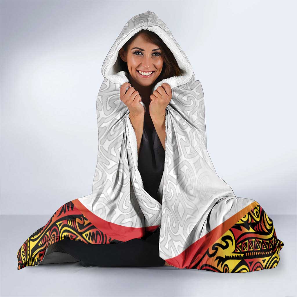 Personalized Papua New Guinea Hooded Blanket Hapi De bilong Indipendens PNG