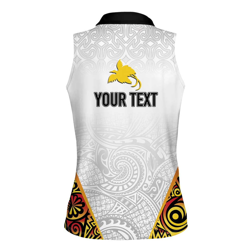 Personalized Papua New Guinea Women Sleeveless Polo Shirt Hapi De bilong Indipendens PNG LT7 - Polynesian Pride