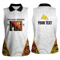 Personalized Papua New Guinea Women Sleeveless Polo Shirt Hapi De bilong Indipendens PNG LT7 - Polynesian Pride