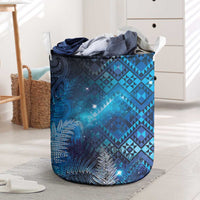 Aotearoa Taniko Matariki Laundry Basket Cosmic Blue