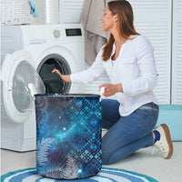 Aotearoa Taniko Matariki Laundry Basket Cosmic Blue