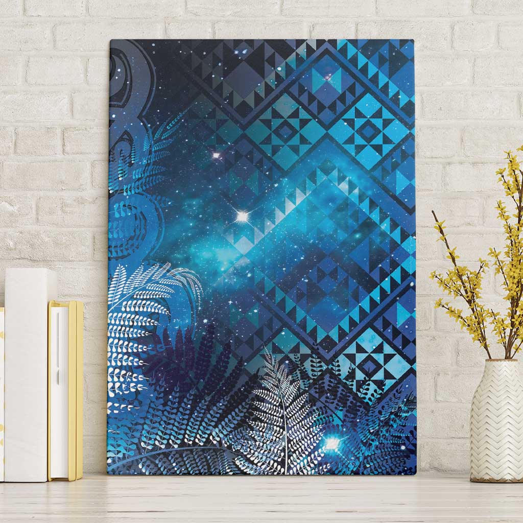 Aotearoa Taniko Matariki Canvas Wall Art Cosmic Blue LT7 Without Frame Blue - Polynesian Pride