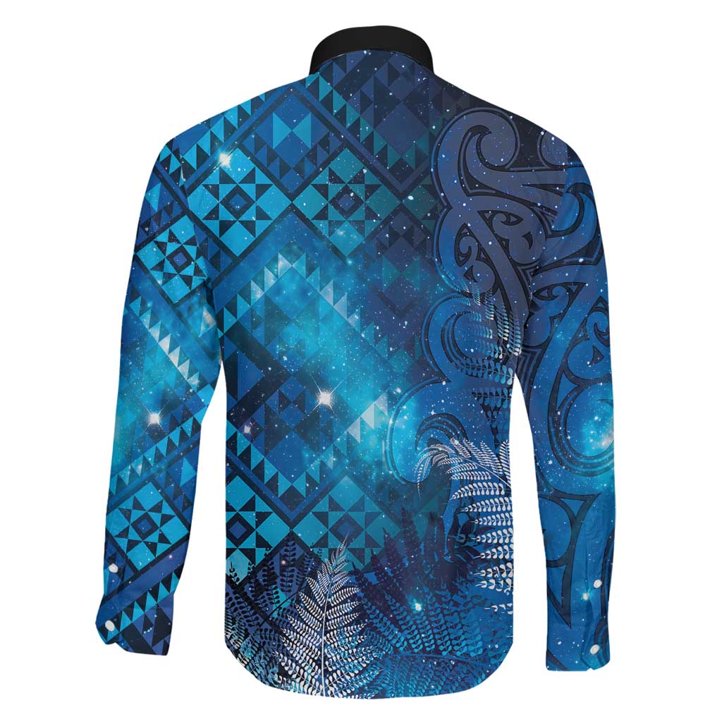 Aotearoa Taniko Matariki Family Matching Mermaid Dress and Hawaiian Shirt Cosmic Blue LT7 - Polynesian Pride