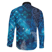 Aotearoa Taniko Matariki Family Matching Summer Maxi Dress and Hawaiian Shirt Cosmic Blue