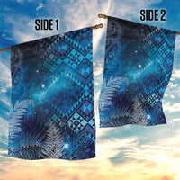 Aotearoa Taniko Matariki Garden Flag Cosmic Blue
