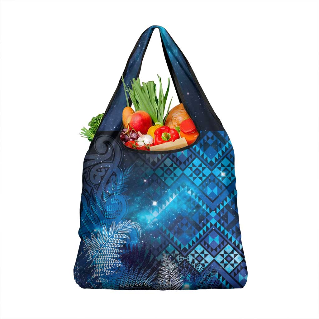Aotearoa Taniko Matariki Grocery Bag Cosmic Blue LT7 1-pack One Size Blue - Polynesian Pride