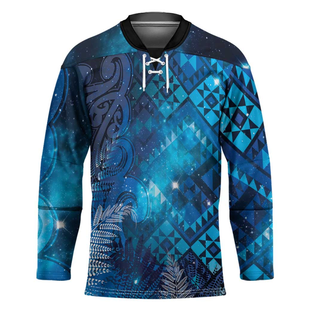 Aotearoa Taniko Matariki Hockey Jersey Cosmic Blue LT7 Unisex Blue - Polynesian Pride
