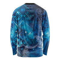 Aotearoa Taniko Matariki Long Sleeve Shirt Cosmic Blue