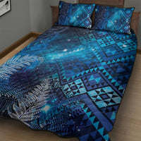 Aotearoa Taniko Matariki Quilt Bed Set Cosmic Blue