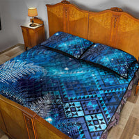 Aotearoa Taniko Matariki Quilt Bed Set Cosmic Blue